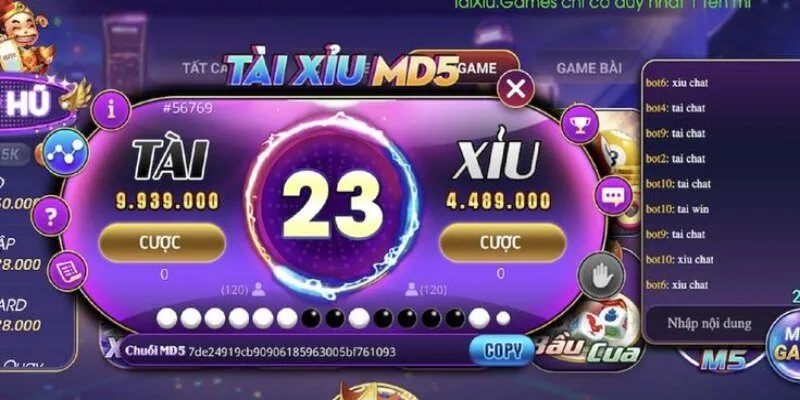 Trình tự chơi MD5 Tài Xỉu